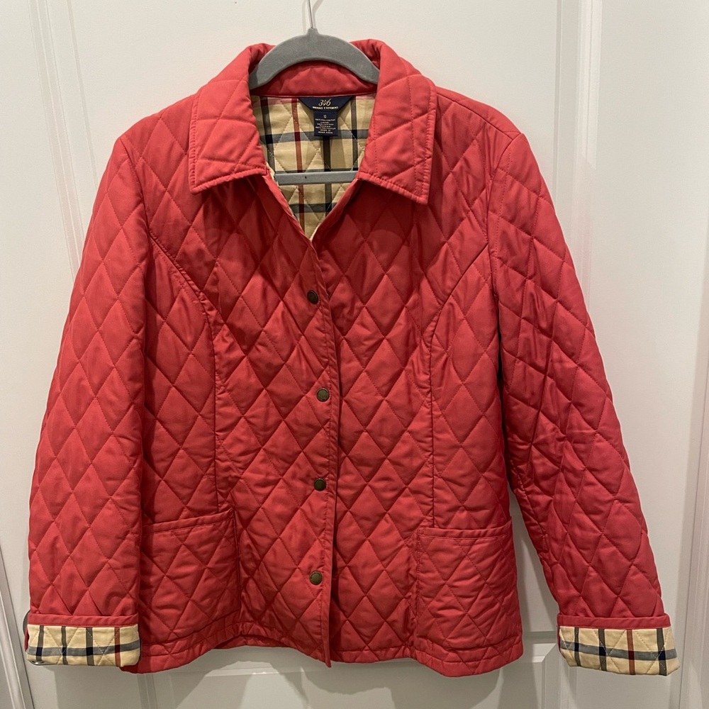 Brooks Brothers Coral Quilted Barn Jacket